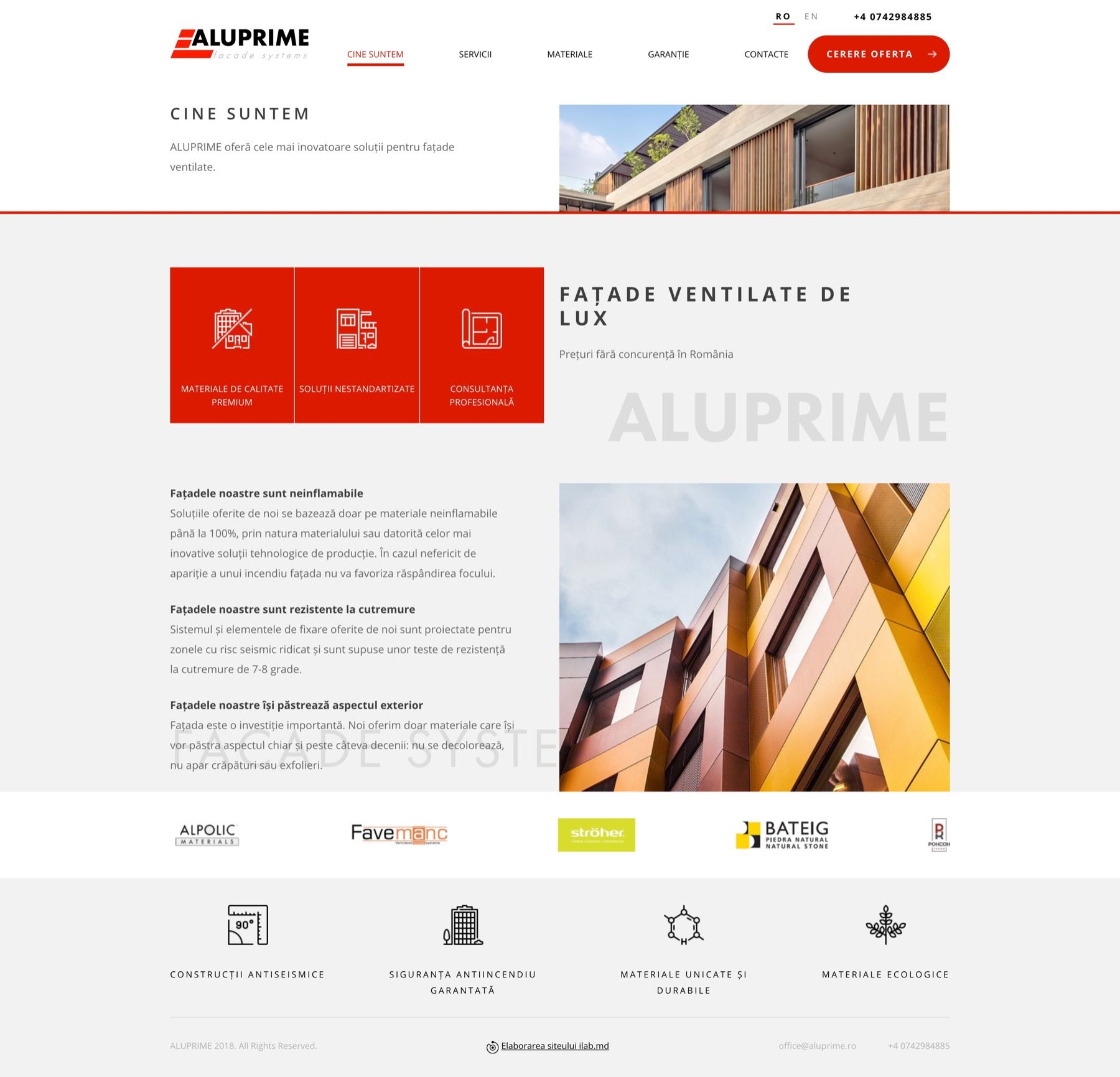 Site-ul pentru compania Euroline-Construct